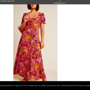 Anthropologie Floral Long dress